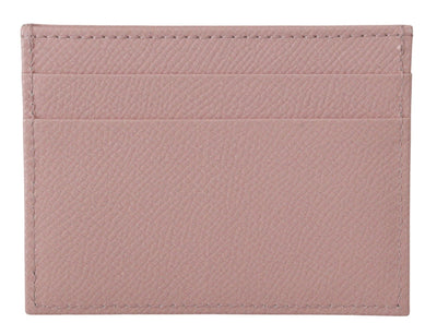 Pink Leather #DGLovesLondon Women Cardholder Case Wallet