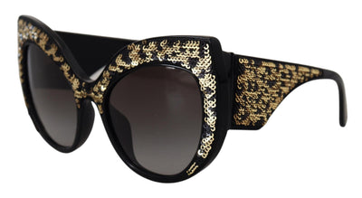 Black Gold Sequin Butterfly Polarized DG4326 Sunglasses