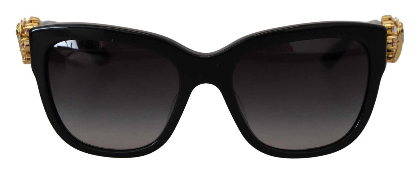 Black Embellished Crystal Acetate DG4247-B-F  Sunglasses