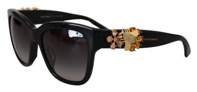 Black Embellished Crystal Acetate DG4247-B-F  Sunglasses