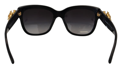 Black Embellished Crystal Acetate DG4247-B-F  Sunglasses