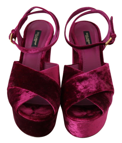 Pink Velvet Platform Sandals Keira Shoes