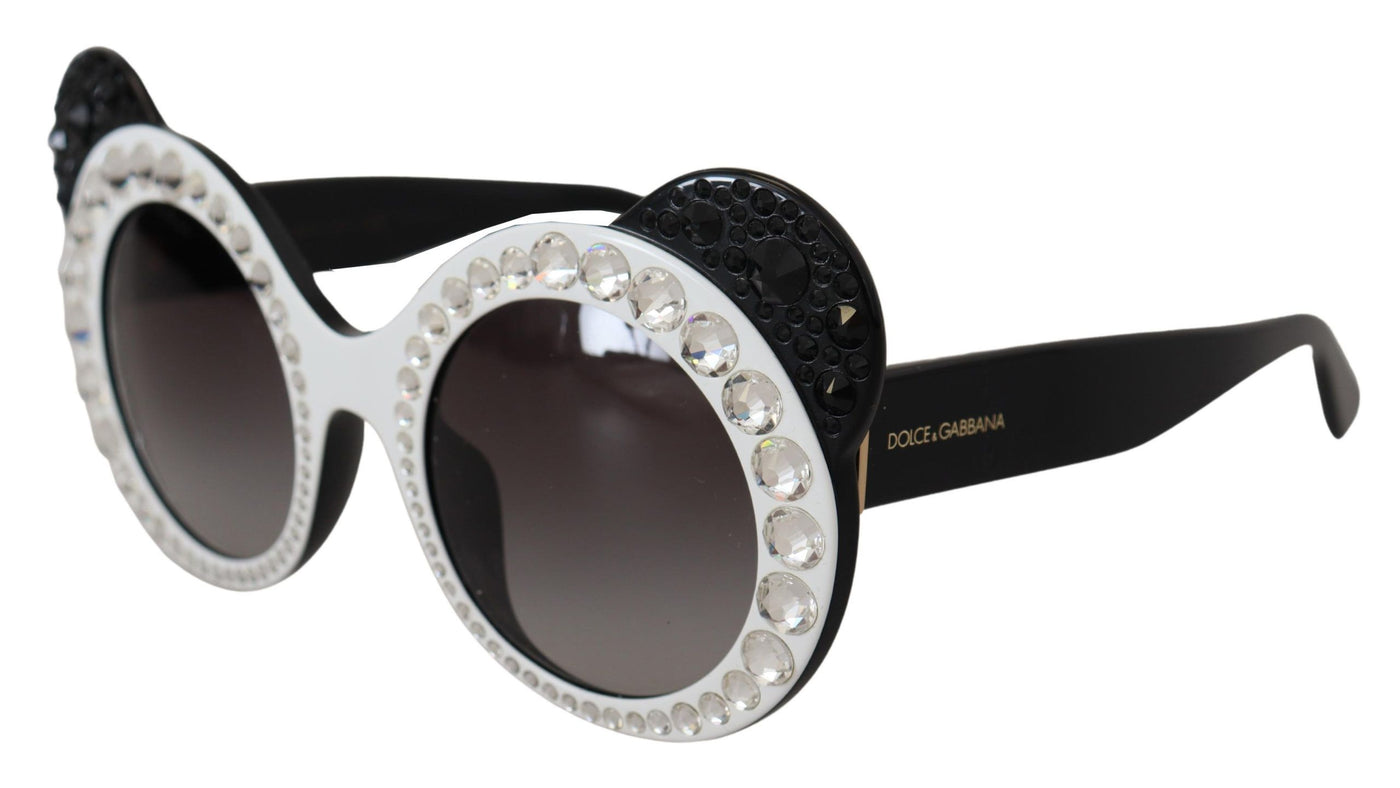 White Black Acetate Crystal Shades DG4325BM Sunglasses