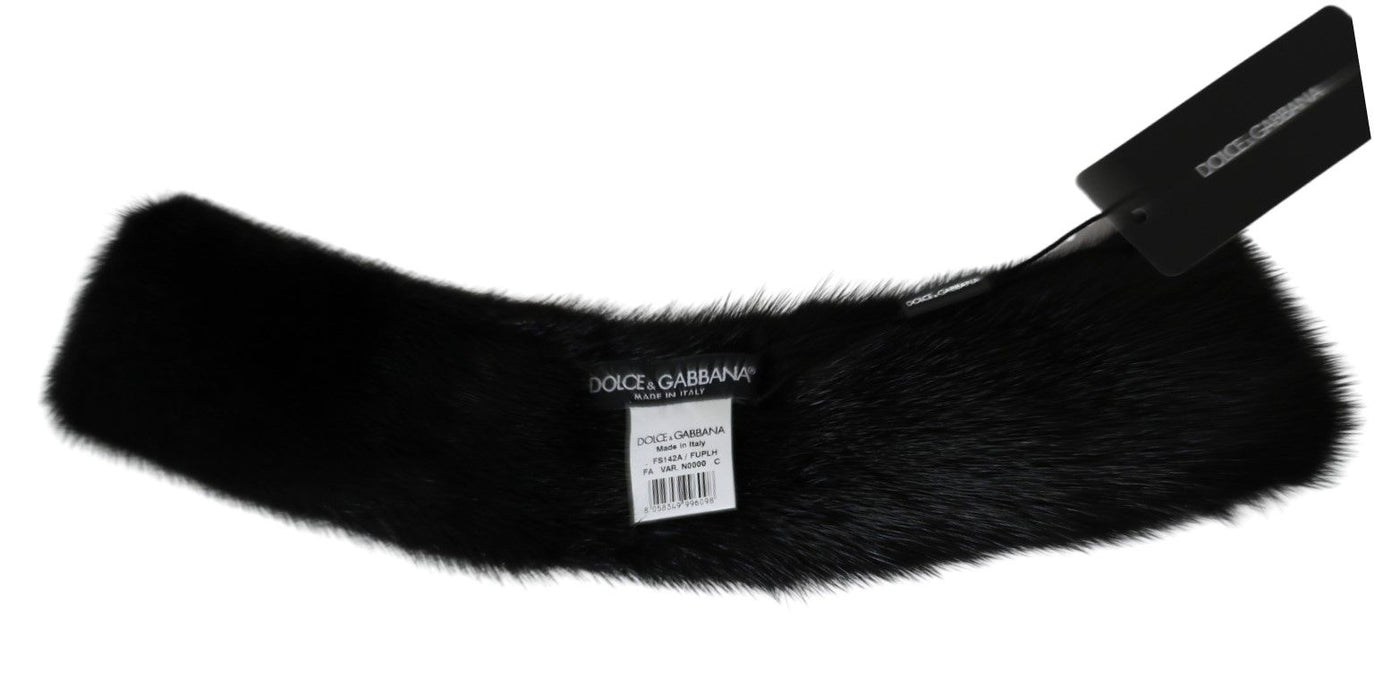 Black Fur Neck Collar 100%  Mink Scarf