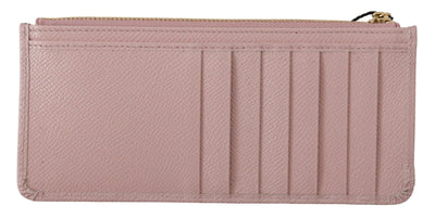 Pink Leather #DGLovesLondon Women Cardholder Case Wallet