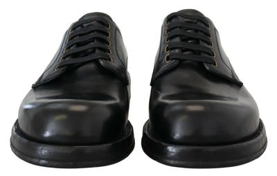 Black Leather Derby Dress Formal Shoes