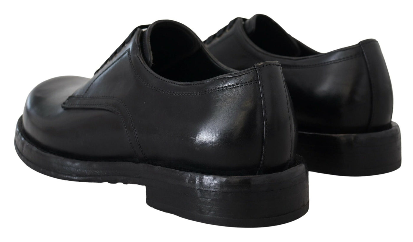 Black Leather Derby Dress Formal Shoes