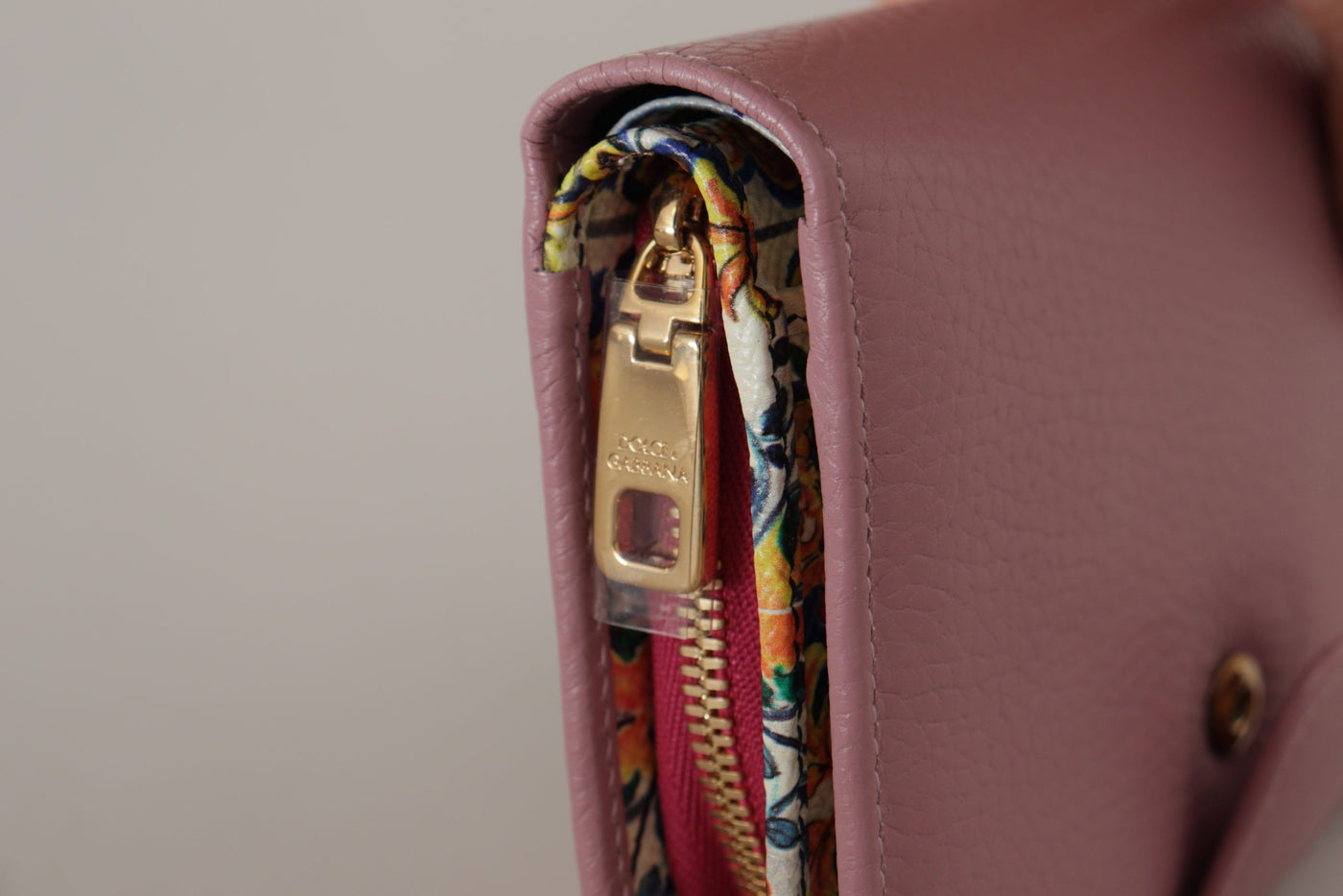 Pink Floral Leather Bifold Continental Clutch Wallet