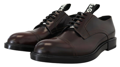 Bordeaux Leather Derby Dress Formal Shoes