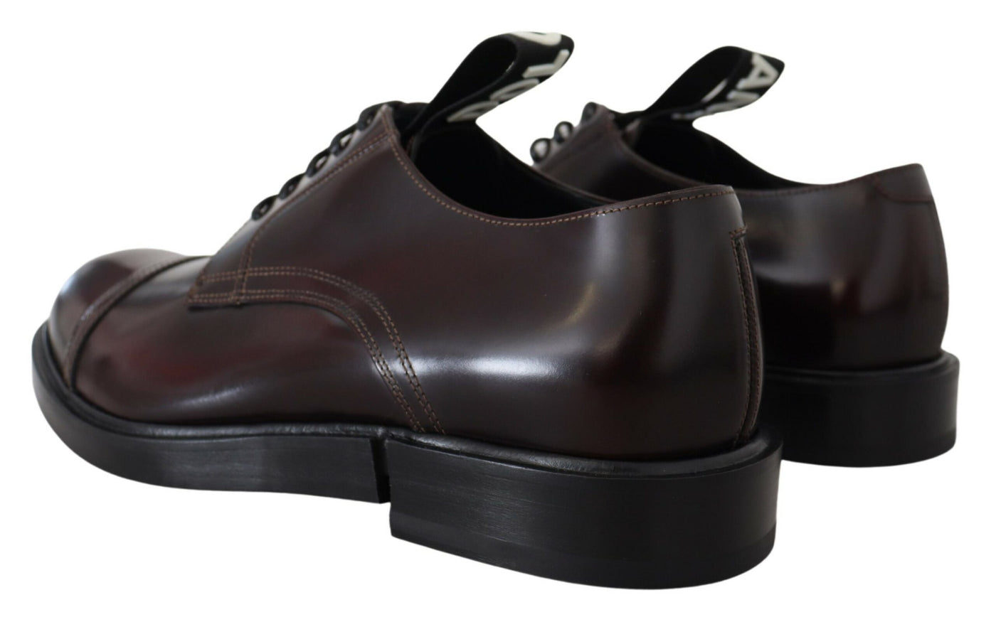 Bordeaux Leather Derby Dress Formal Shoes