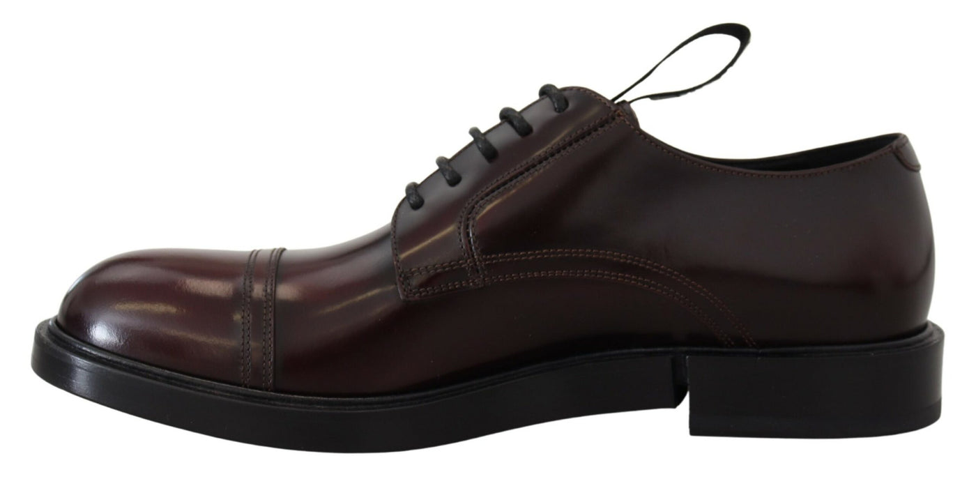 Bordeaux Leather Derby Dress Formal Shoes