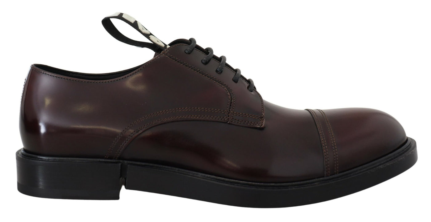 Bordeaux Leather Derby Dress Formal Shoes