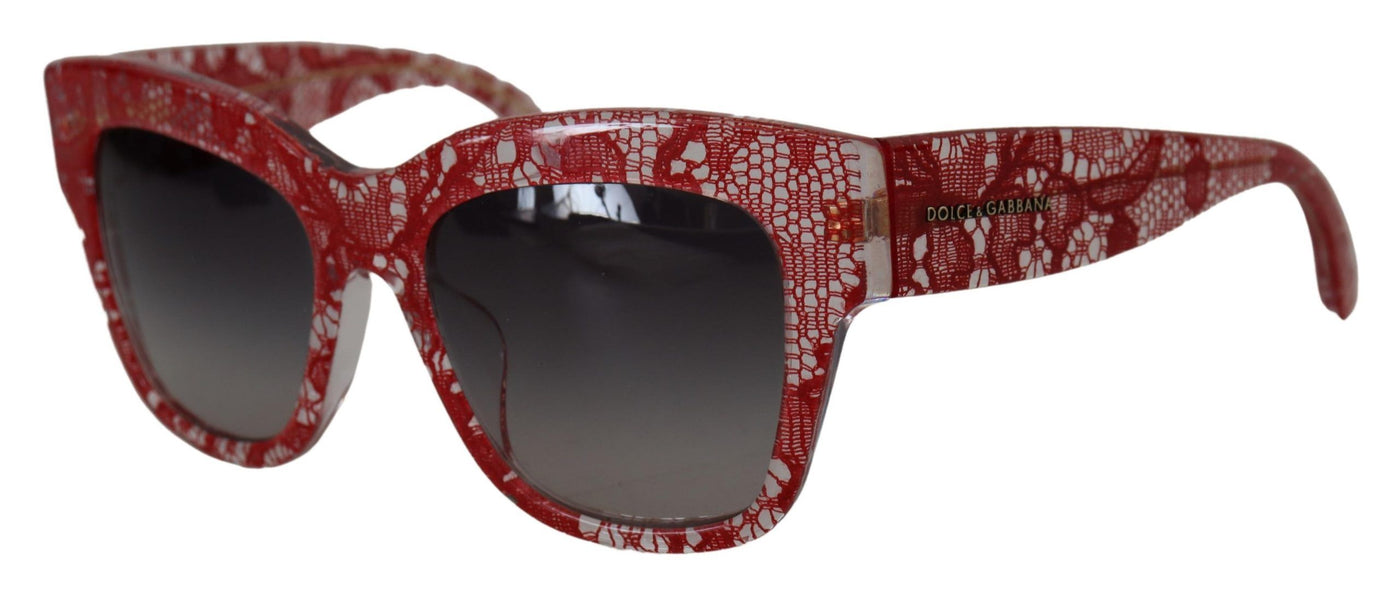 Red Lace Acetate Rectangle Shades  DG4231F  Sunglasses