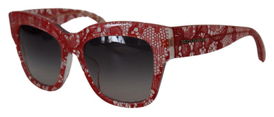 Red Lace Acetate Rectangle Shades  DG4231F  Sunglasses