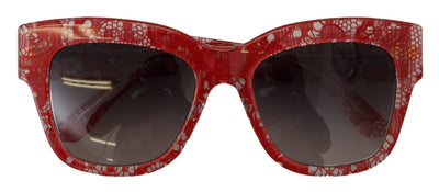 Red Lace Acetate Rectangle Shades  DG4231F  Sunglasses