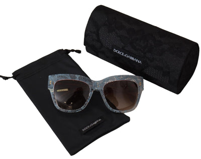 Blue Lace Acetate Rectangle DG4231 Shades Sunglasses