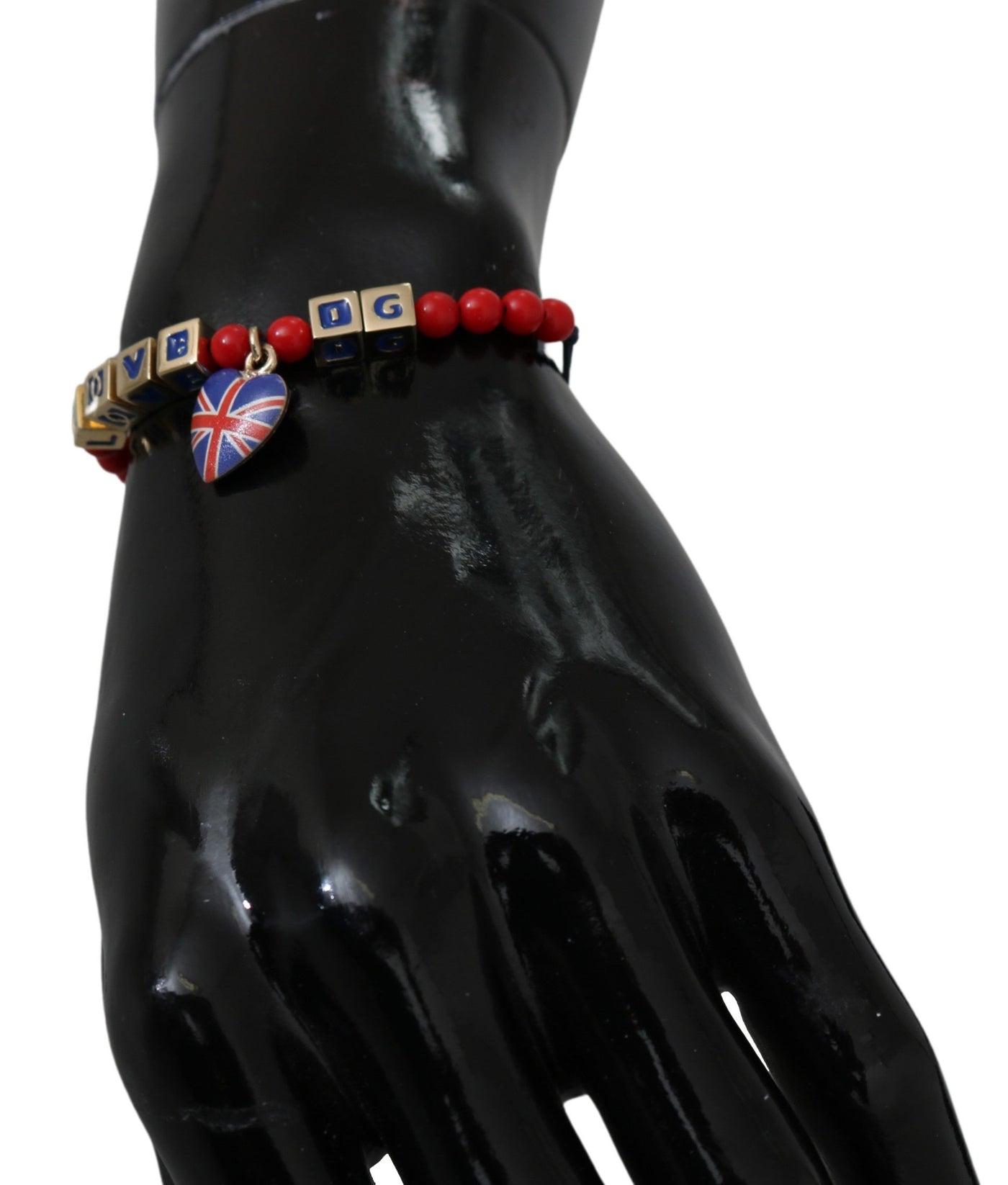 Red Blue Beaded DG LOVES LONDON Flag Branded Bracelet