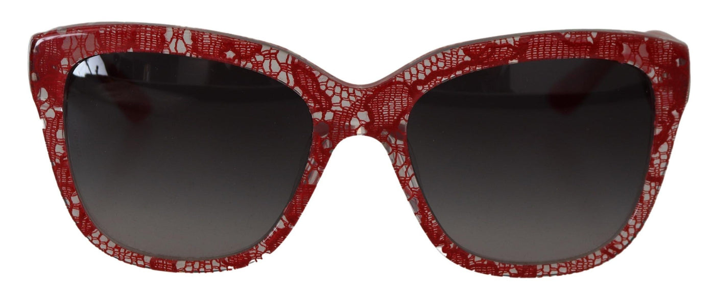 Red Lace Acetate Rectangle Shades DG4226F Sunglasses