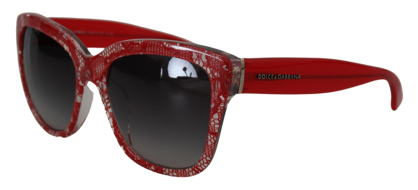 Red Lace Acetate Rectangle Shades DG4226F Sunglasses