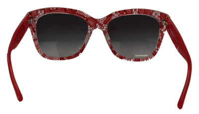 Red Lace Acetate Rectangle Shades DG4226F Sunglasses