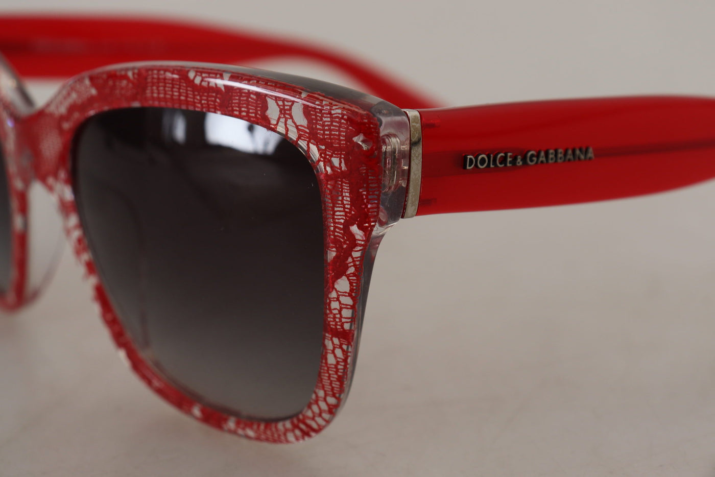 Red Lace Acetate Rectangle Shades DG4226F Sunglasses