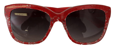 Red Lace Acetate Rectangle Shades DG4226F Sunglasses