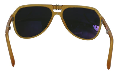 Yellow Acetate Black Lens Aviator DG4196 Sunglasses