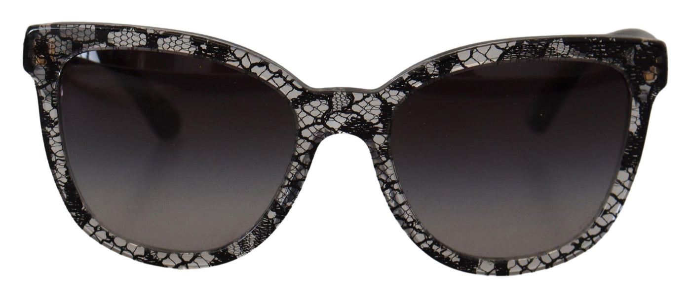 Black Lace White Acetate Frame Shades DG4190 Sunglasses