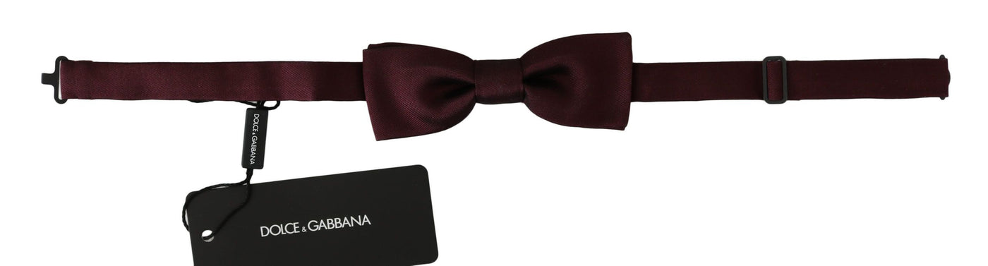 Men Violet 100% Silk Adjustable Neck Papillon Bow Tie