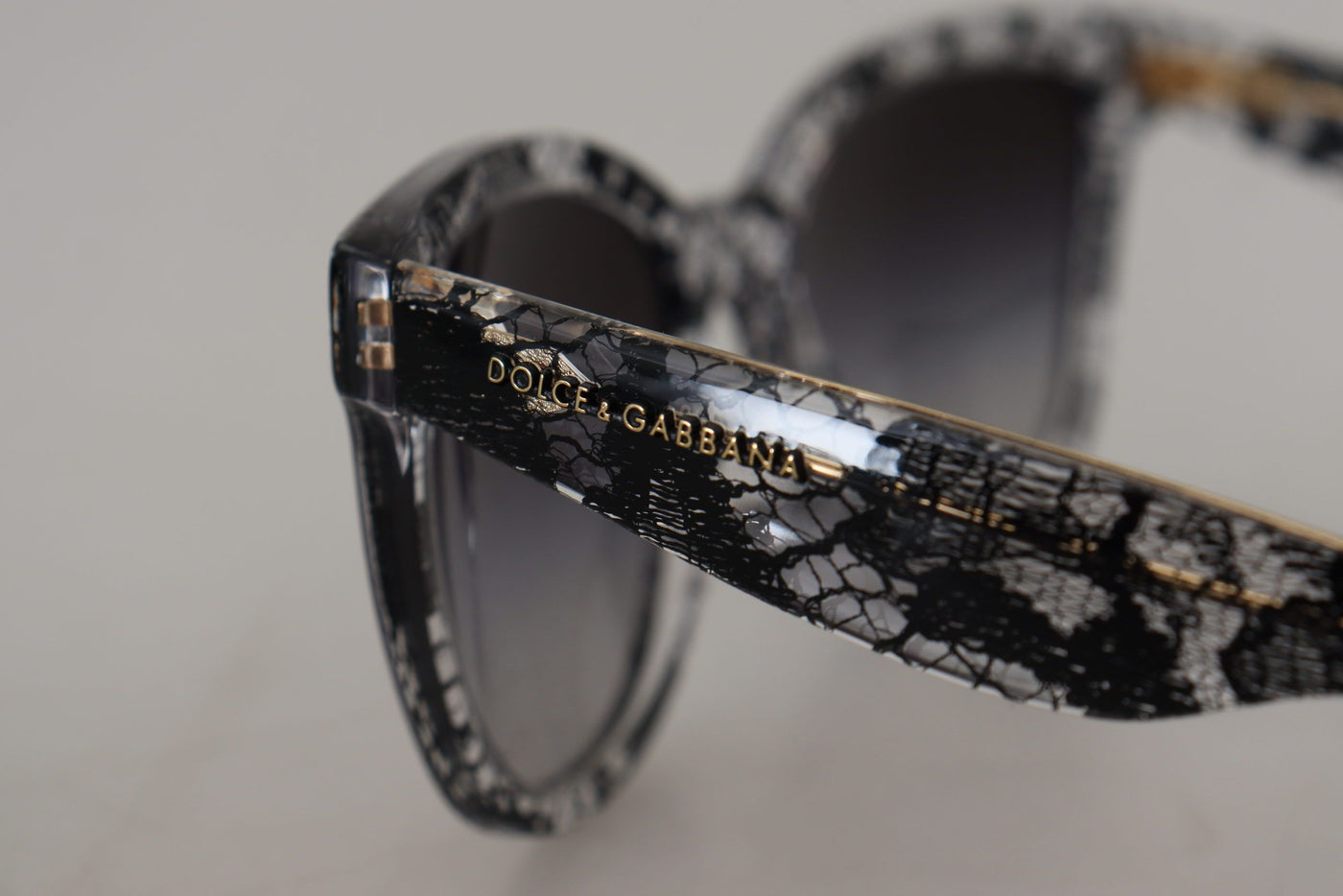 Black Lace White Acetate Frame Shades DG4190 Sunglasses