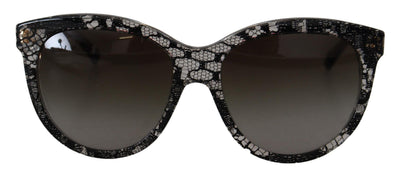 Black Lace White Acetate Frame Shades DG4149 Sunglasses