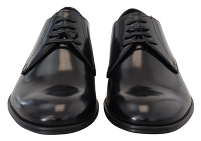 Black Leather Derby Dress Formal Shoes