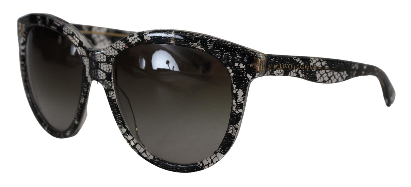 Black Lace White Acetate Frame Shades DG4149 Sunglasses