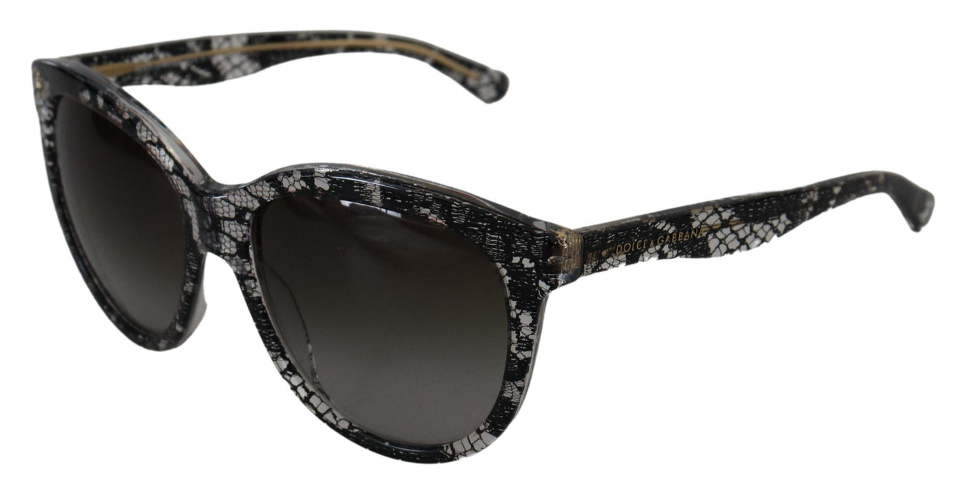 Black Lace White Acetate Frame Shades DG4149 Sunglasses