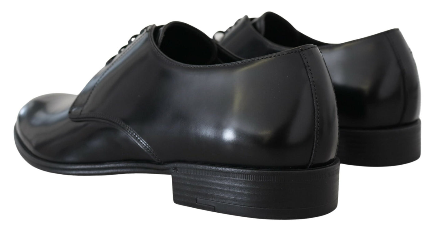 Black Leather Derby Dress Formal Shoes