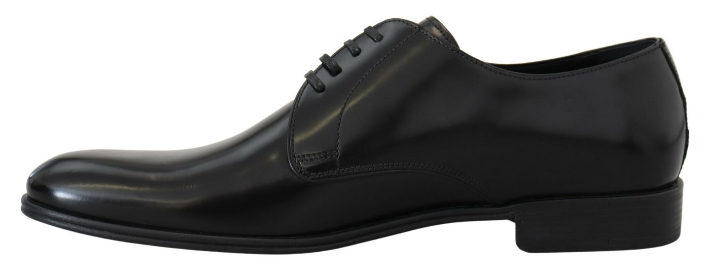 Black Leather Derby Dress Formal Shoes