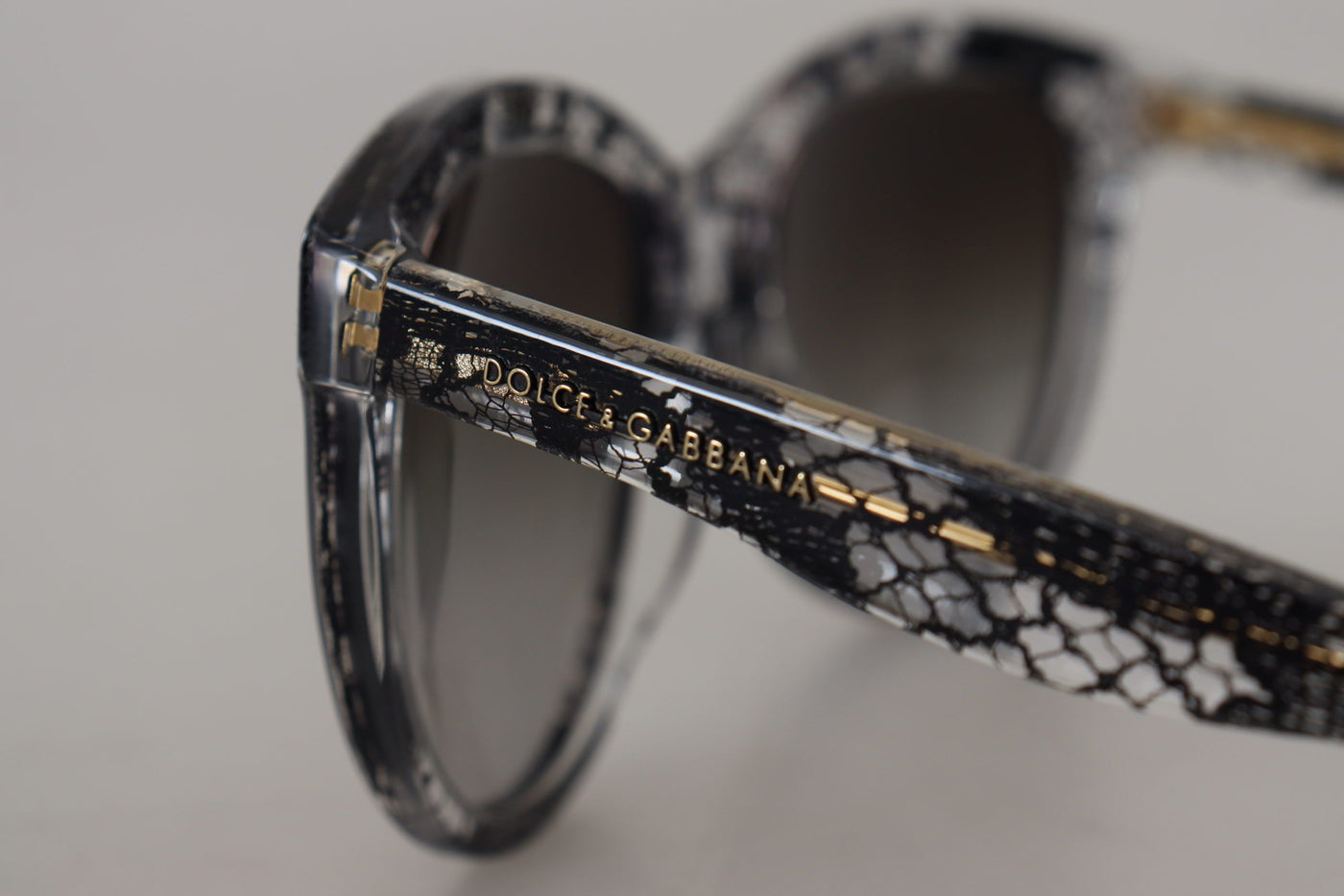 Black Lace White Acetate Frame Shades DG4149 Sunglasses