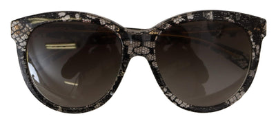 Black Lace White Acetate Frame Shades DG4149 Sunglasses