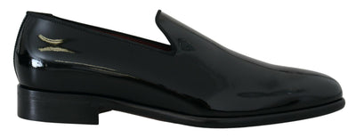 Black Patent Slipper Loafers Slipon Shoes