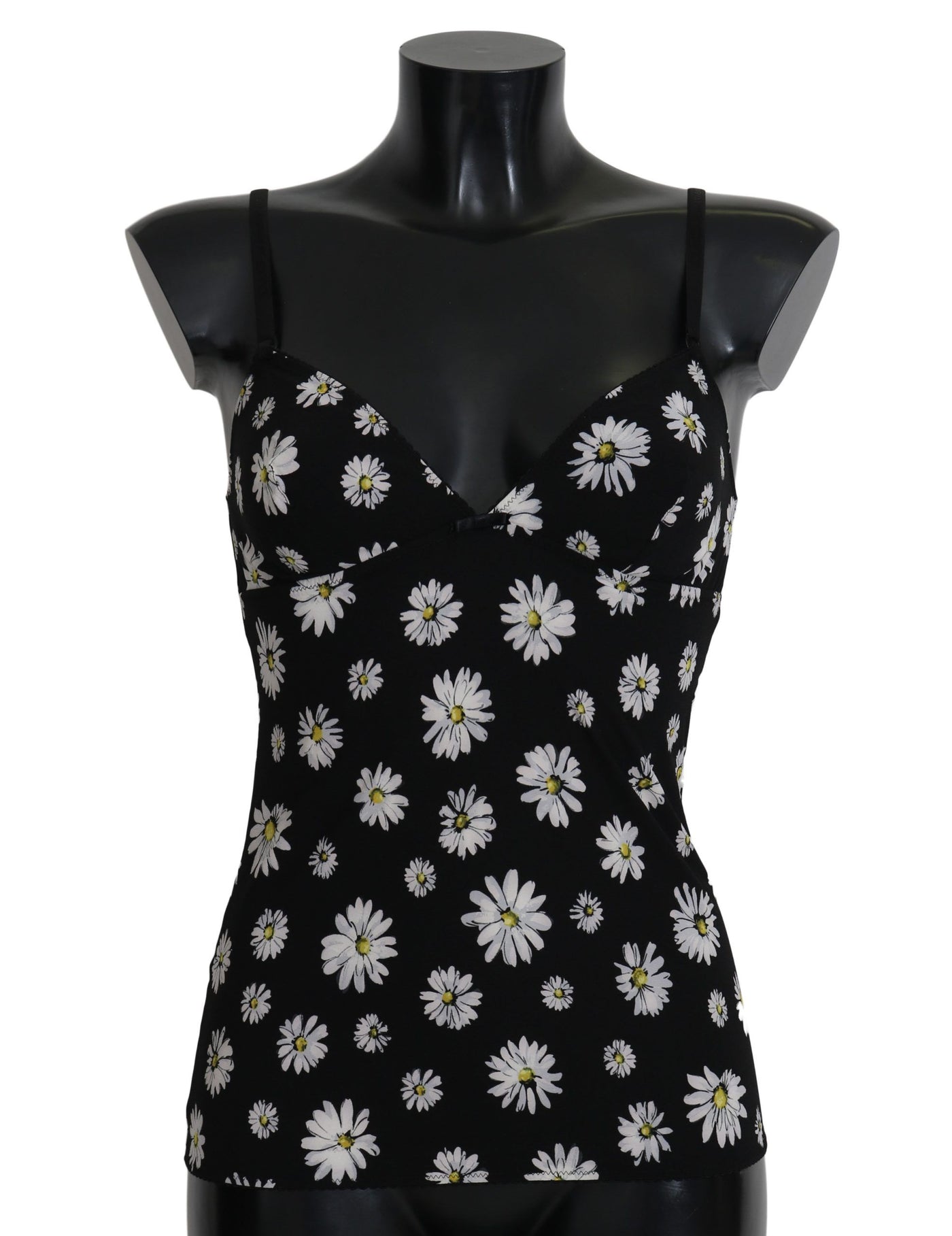 Black Daisy Print Dress Lingerie Chemisole