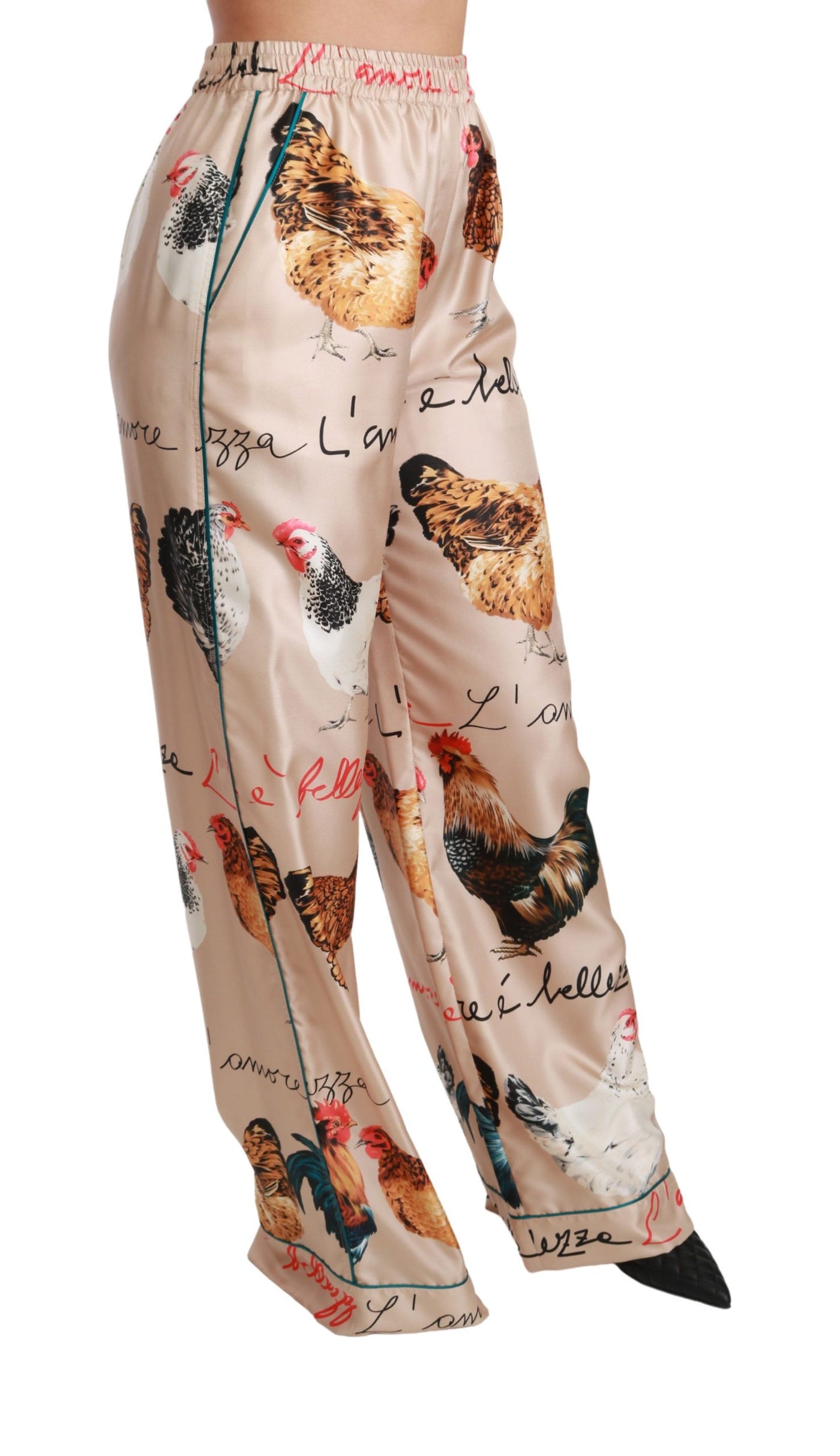 Hen Chicken Silk Pajama Trouser Pants