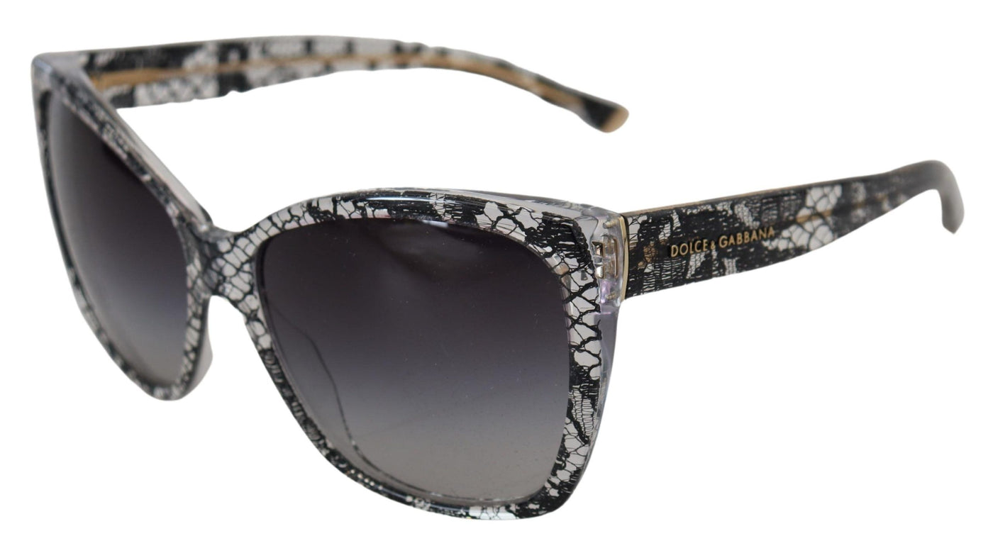 Black Lace White Acetate Frame DG4111M Shades Sunglasses