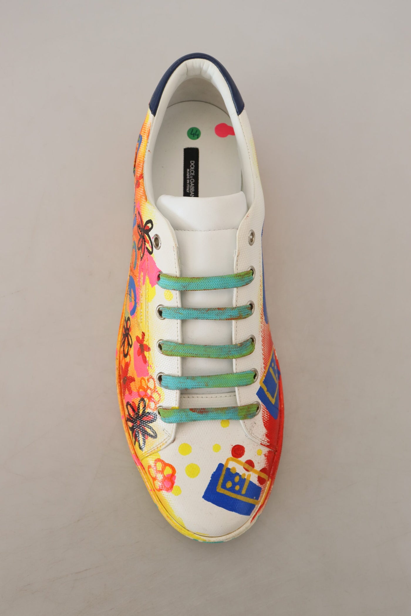 White Leather Sneakers Casual Handpainted Sneaker shoes