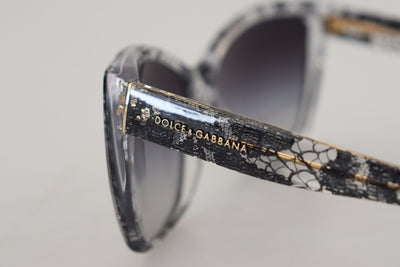 Black Lace White Acetate Frame DG4111M Shades Sunglasses