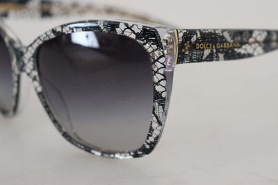 Black Lace White Acetate Frame DG4111M Shades Sunglasses