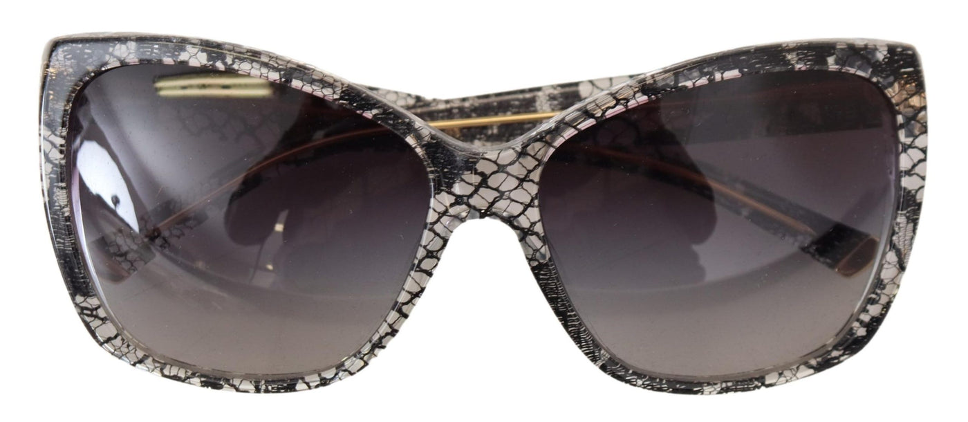 Black Lace White Acetate Frame DG4111M Shades Sunglasses