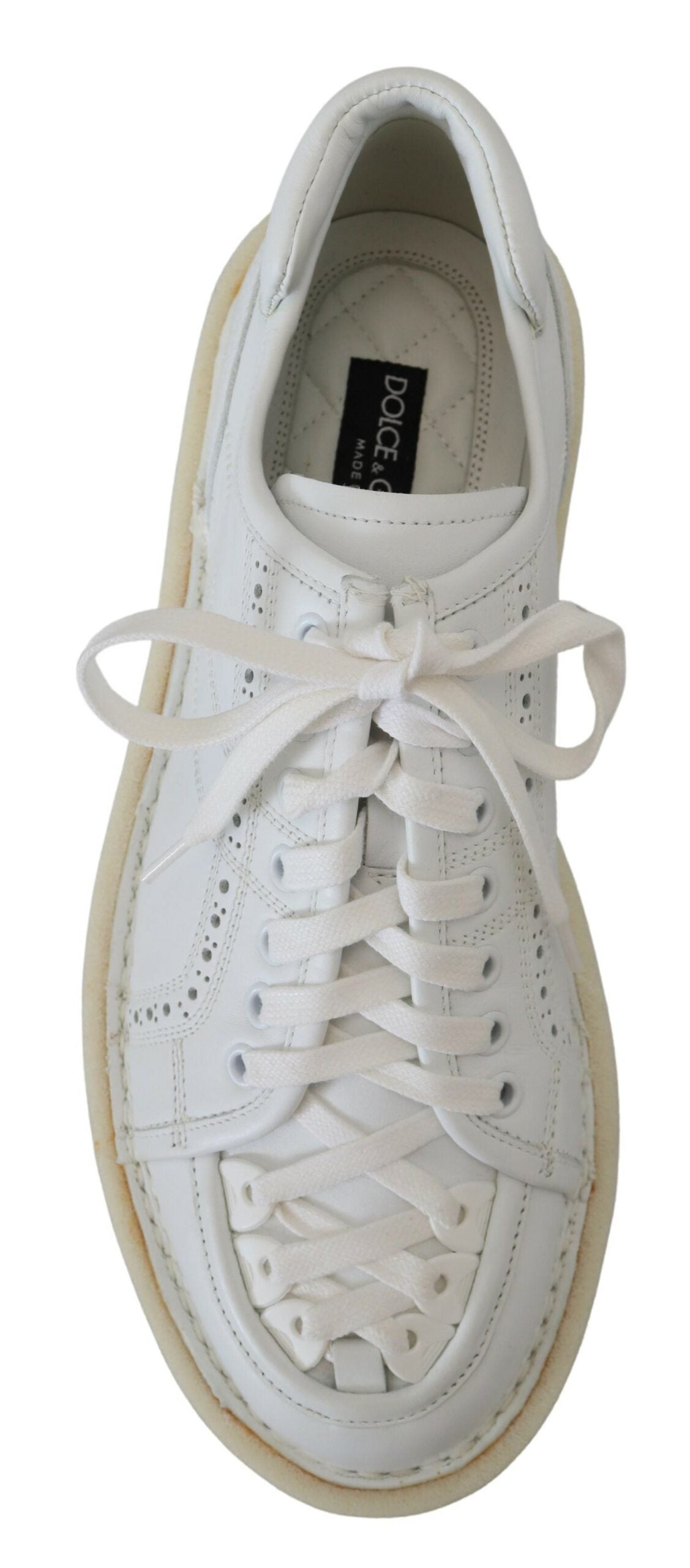 White Leather Low Top Oxford Sneakers Casual Shoes