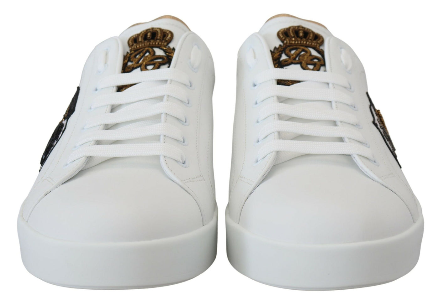 White Leather Sport DG Sequined Sneakers