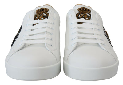 White Leather Sport DG Sequined Sneakers