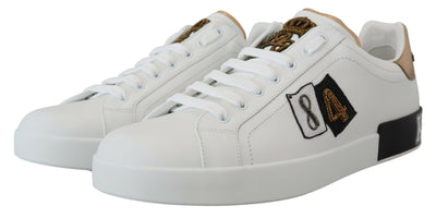 White Leather Sport DG Sequined Sneakers